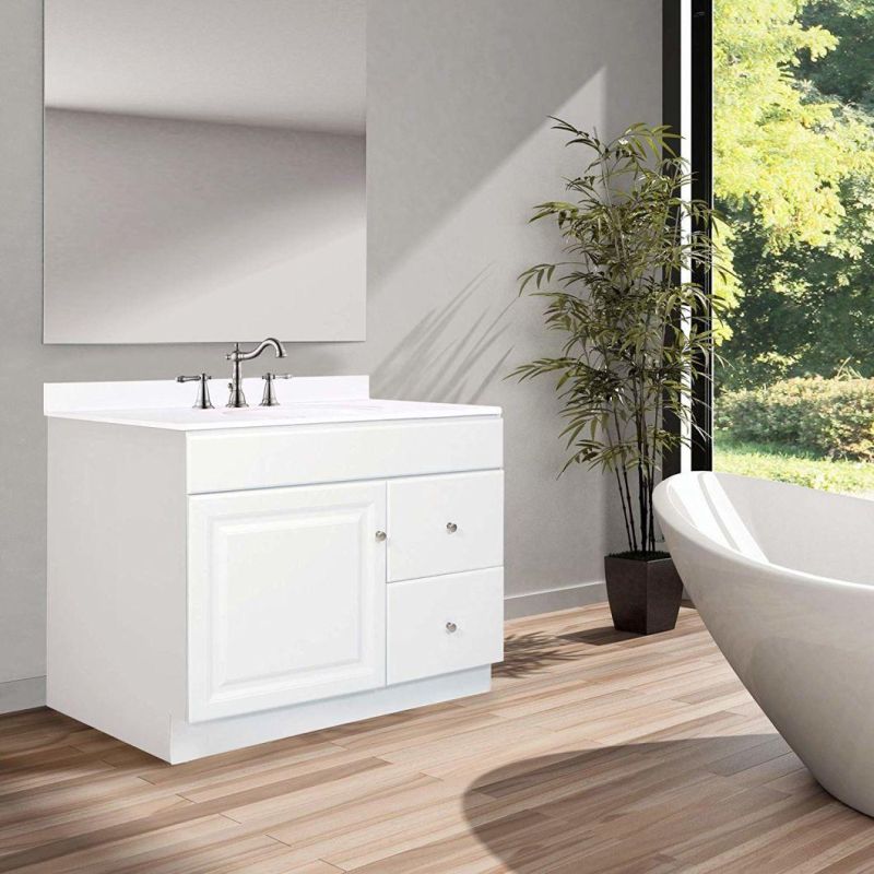 Top Selling European Style MDF PVC White Modern Style Bathroom Furniture Cabinet Vanity