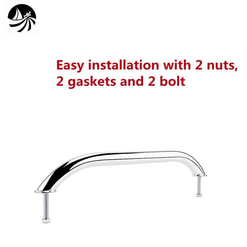 Stainless Steel 316 Grab Handle Door Handrail Grip Rail Grab Bar Handle with Bolt Boat Hatch Marine Yacht Bathroom Hardware 305mm