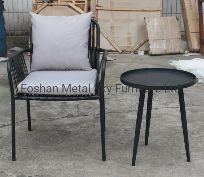 Outdoor Metal Rattan Wicker Rope Garden Hotel Restaurant Table Chair
