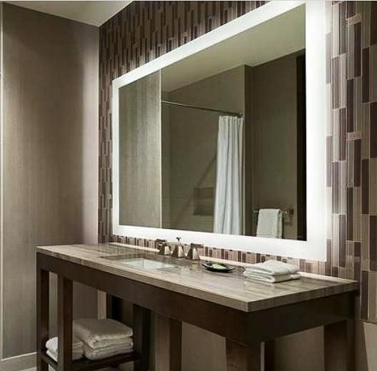 Modern European Style Luxury Bathroom Furniture Smart LED Glass Mirror with Frame