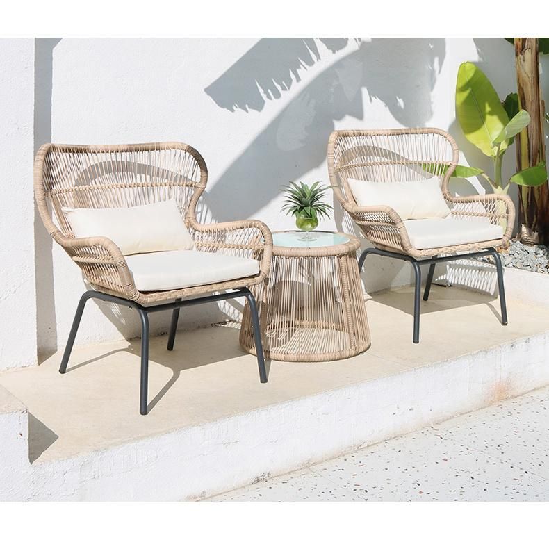 PE Rattan Outdoor Garden Chair Patio Dining Set Hotel Furniture Wicker Chair