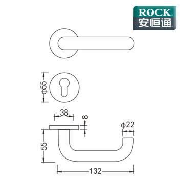 High-Duty Nylon Lever Door Handle Door Hardware