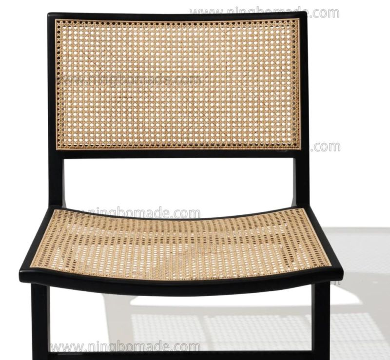 Elegant Rattan Upholstery Furniture Black South Elm and Nature Rattan Leisure Garden Chair