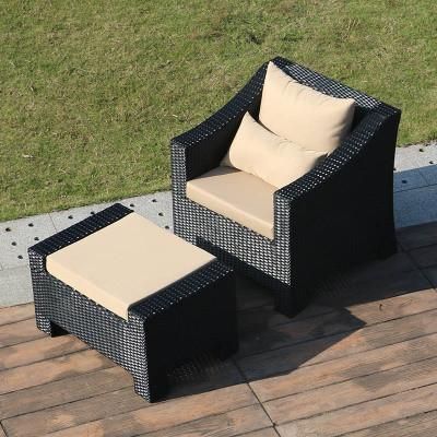 European Back Rattan Chair Sofa Woven Furniture for Single Household Use