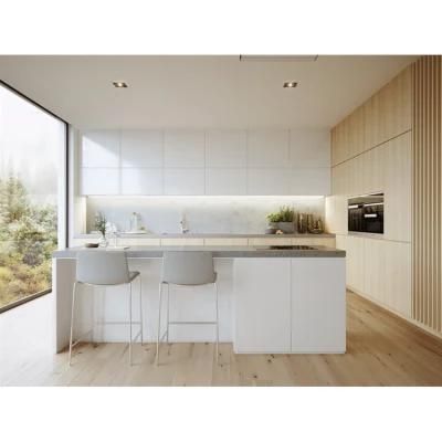 Modern Fashion Style Luxury Ready Made High Gloss White Cabinet Fridge for Kitchen