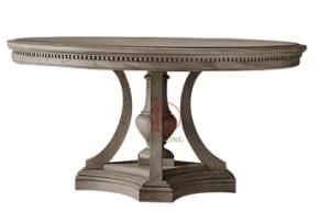 Wood Base and Top Round Table Antique Big Round Wood Tables