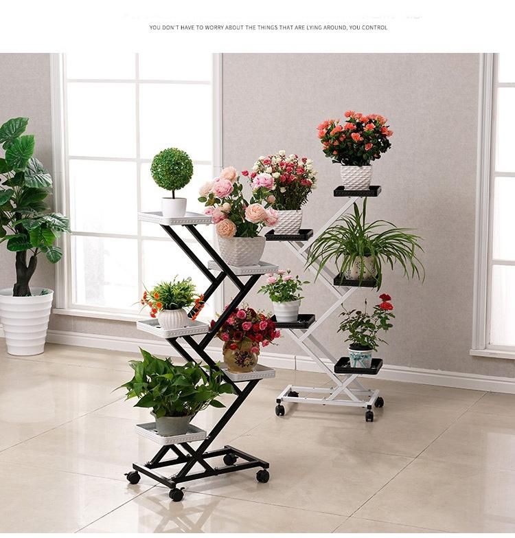 Modern Furniture Design with Universal Pulley for Hotel Metal Flower Stand