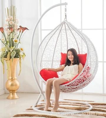 New Design Cane Furniture Casual Outdoor Home Garden Hanging Chair PE Rattan Wicker Leisure Chair