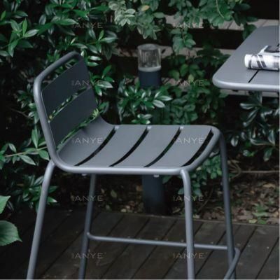 Bar Pub and Cafe Furniture Garden Dining Set Metal High Quality Stackable Outdoor Chair