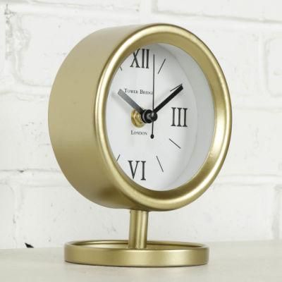Modern Gold Fashion Desk Clok for Promotional Gift Table Clock