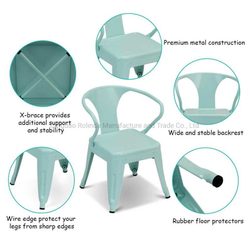 Wholesale Classic Design High Quality Children Tolix Chair, Colorful Durable Kids Tolix Dining Chair, Can Be Used Indoor or out with Power Coated Finish