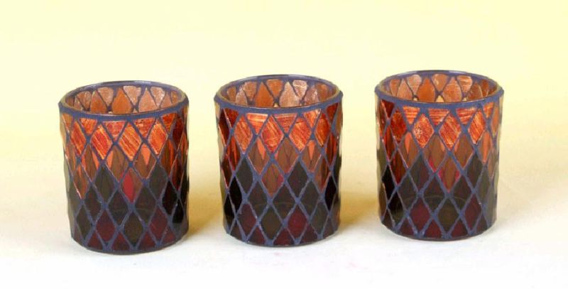 Candle Holders Color Glass Mosaic with Handmade Candle Holders for Wedding Dinner Home