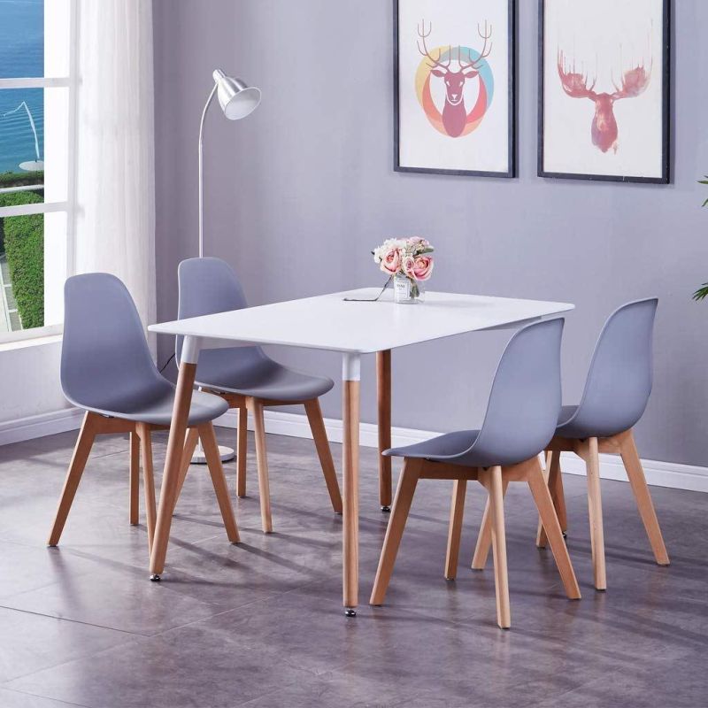 Modern Design European Style MDF Top Hot Sale Cheap Dining Room MDF Dining Table with Iron Legs