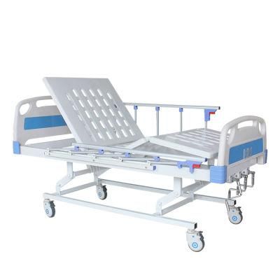 Cheap Price Clinic Equipment Medical 3-Function Lifting Hospital Bed