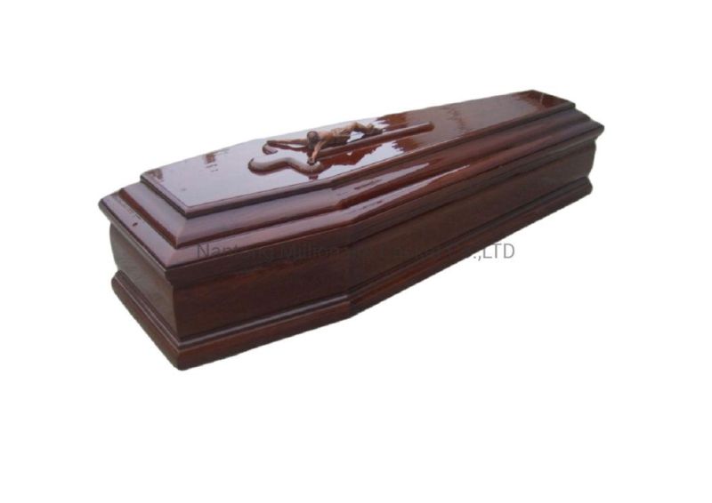 China Wholesale Solid Wood Coffin for Sale