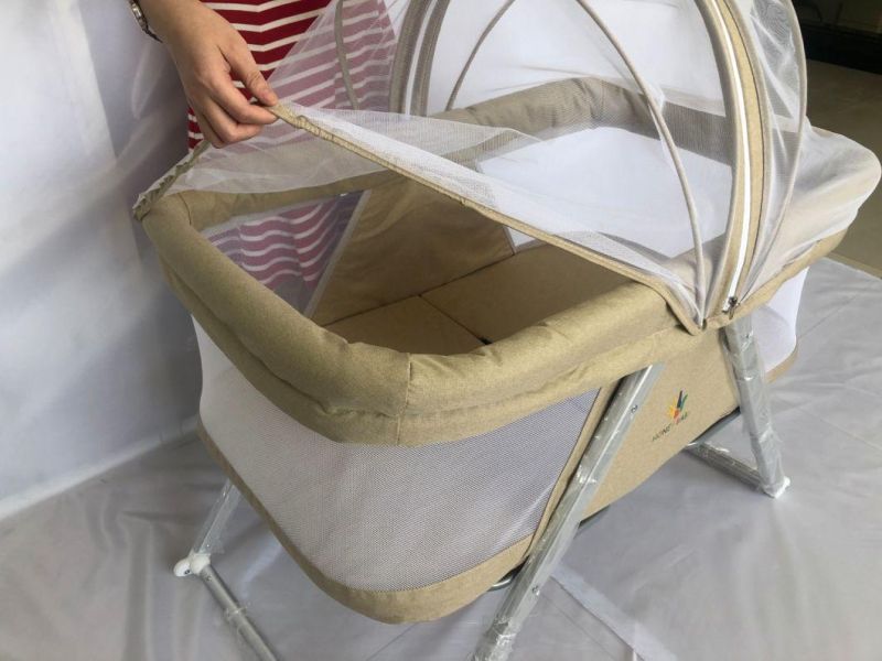 Factory Baby Bed with Mosquito Net / The Wheels Baby Cradle/The Rocking Function Bed /One Hand Folding Bed