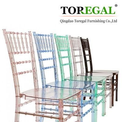 China Commercial Furniture Transparent Resin Chiavari Wedding Chair