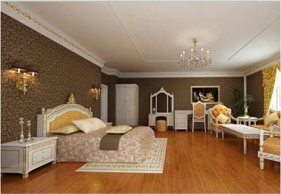 Neo-Classicism Style Fancy Luxury 5-Star Hotel Royal President Antique and Carved Flower Classic Bedroom Furniture Sets (GLB-212)