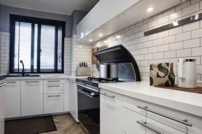 Cheap Laminated White Matt Lacquer European Style Assembled Modular Islands Modern Custom Kitchen Cabinet