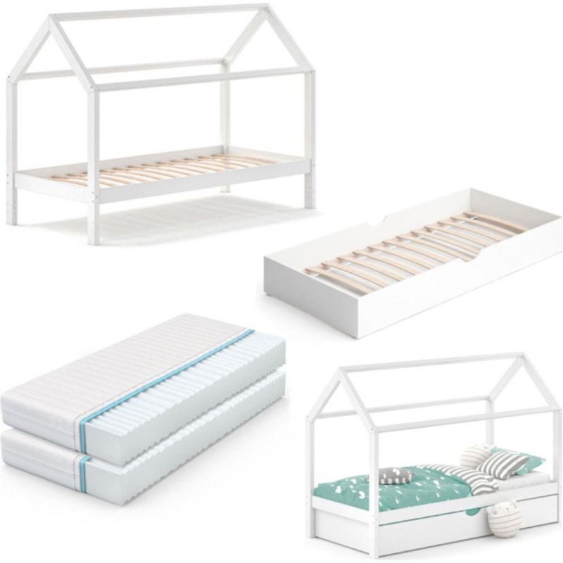 Children′s Bed White Sleeping Place Under Bed House Bed