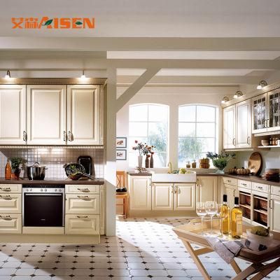 European Style Modern Custom Made PVC Kitchen Cabinet
