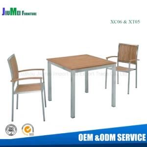 Stainless Steel Furniture Square Table and Stackable Chair (XC06 &amp; XT05-2)