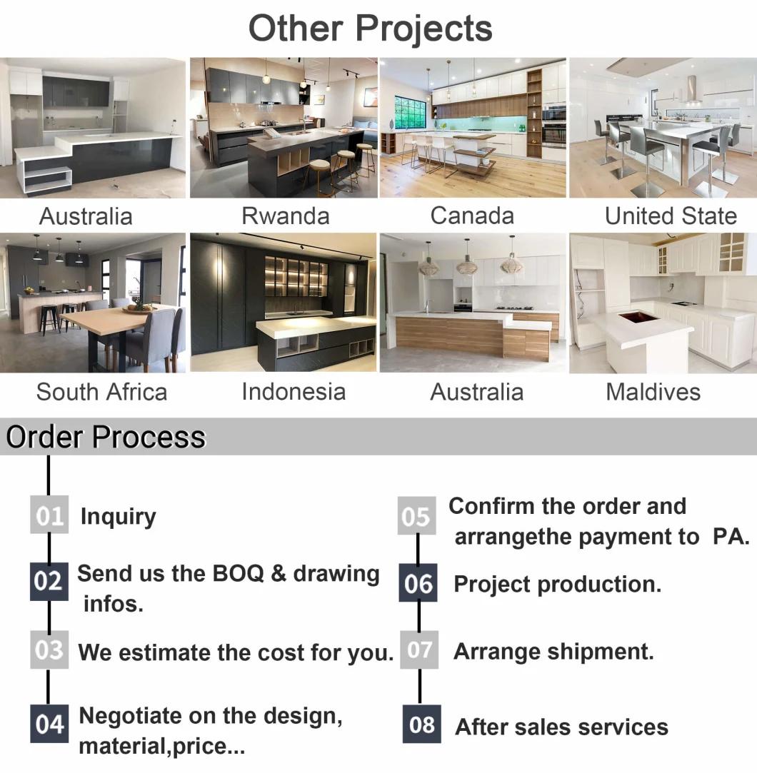 PA Flat Pack European Painted Luxury Full Set L Shape Modern Kitchen Designs Cabinets