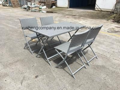 Outdoor Dining Furniture Metal Stainless Steel Chair and Table Set for Restaurant