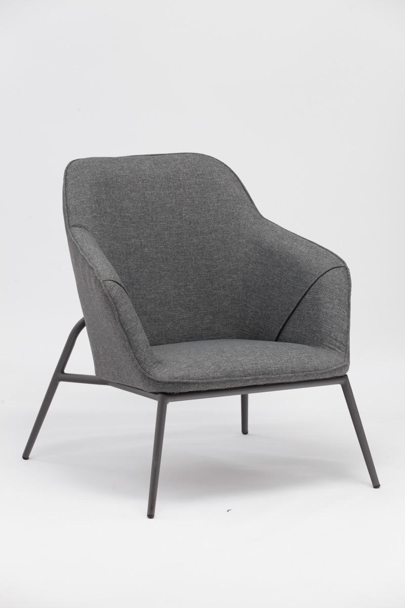 Modern European Fashion Aluminum Grey Cloth Chair Outdoor Dining Chair