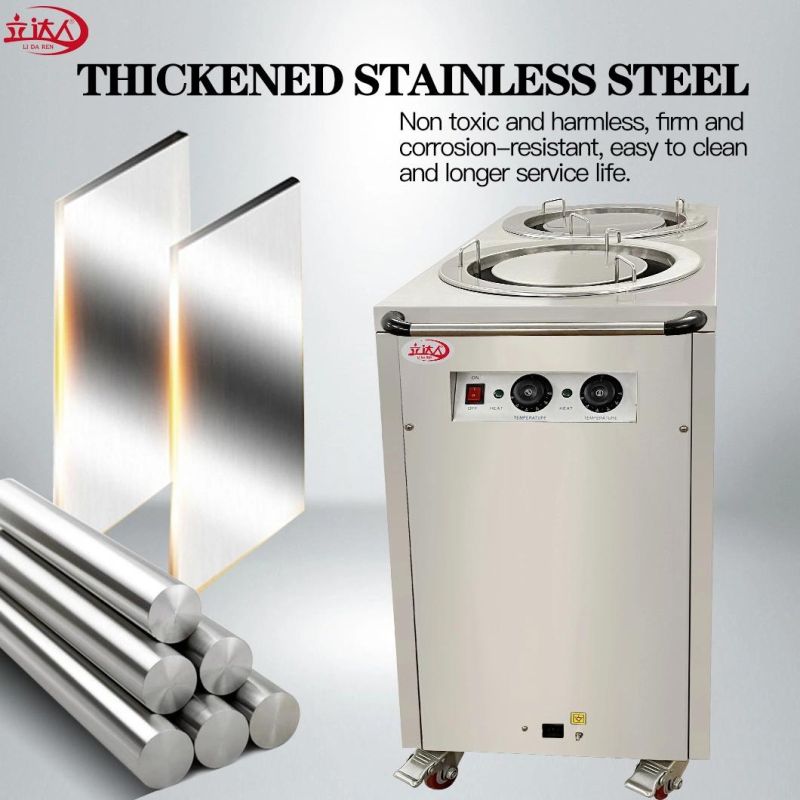 Stainless Steel Restaurant Kitchen Equipment Dish Warmer Cart for Sale