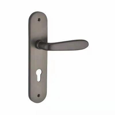 Zinc Alloy American Style Door Handle with Plate Zinc Lock Handle