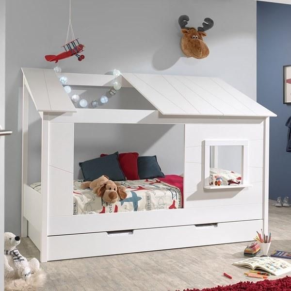 European-Style Bedroom Furniture Wooden Bed for Kids Children High-Quality House Bed Multi-Functional Tow Bed