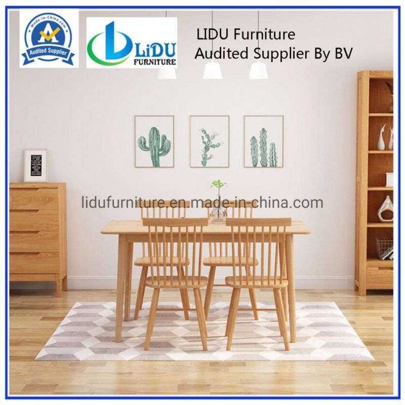 Hot Sale Dining Room Furniture 2019 New European Modern Glass Table Wooden Legs Dining Table high Quality