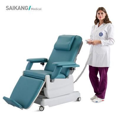 Ske-120A Saikang Sale EEG Chair ECG Chair Movable 2 Function Foldable Patient Medical Electric Reclining Dialysis Chair Price