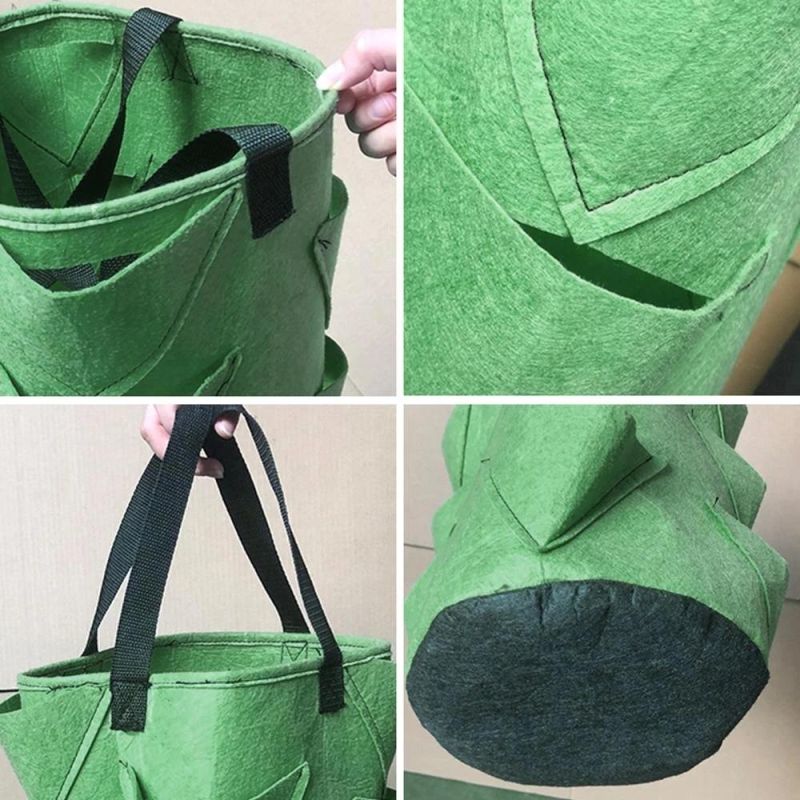 Strawberry Grow Bag DIY Jardinage Potager Strawberry Planter PE Fabrics Vegetable Garden Pots Planters Garden Bag Planting Tool