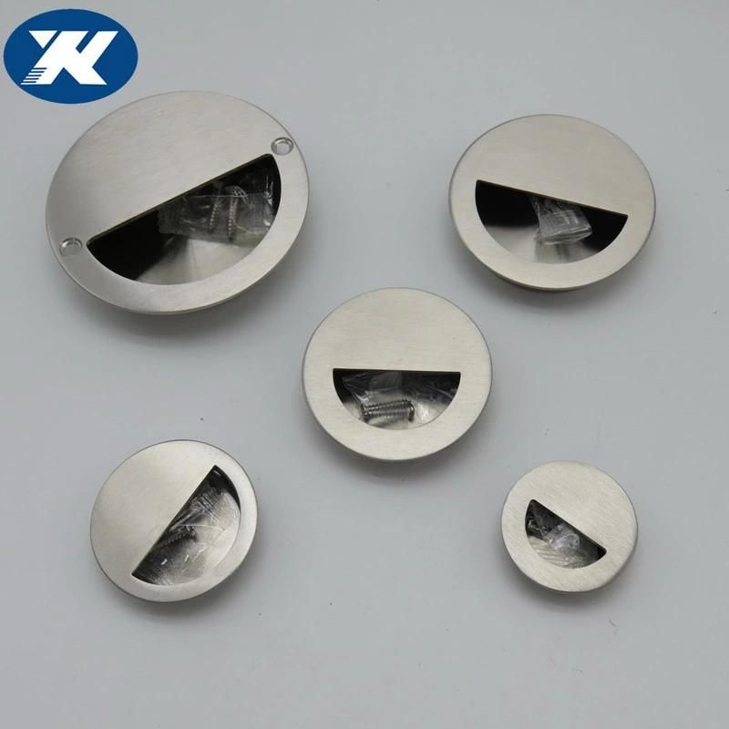 Round Shape Stainless Steel Invisible Hidden Flush Pull Concealed Furniture Handle
