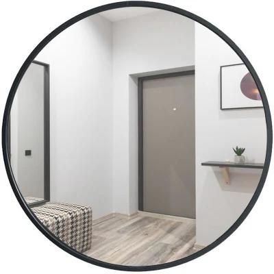 Ordinary Round Matte Black Mirror Frame Salon Decor Furniture