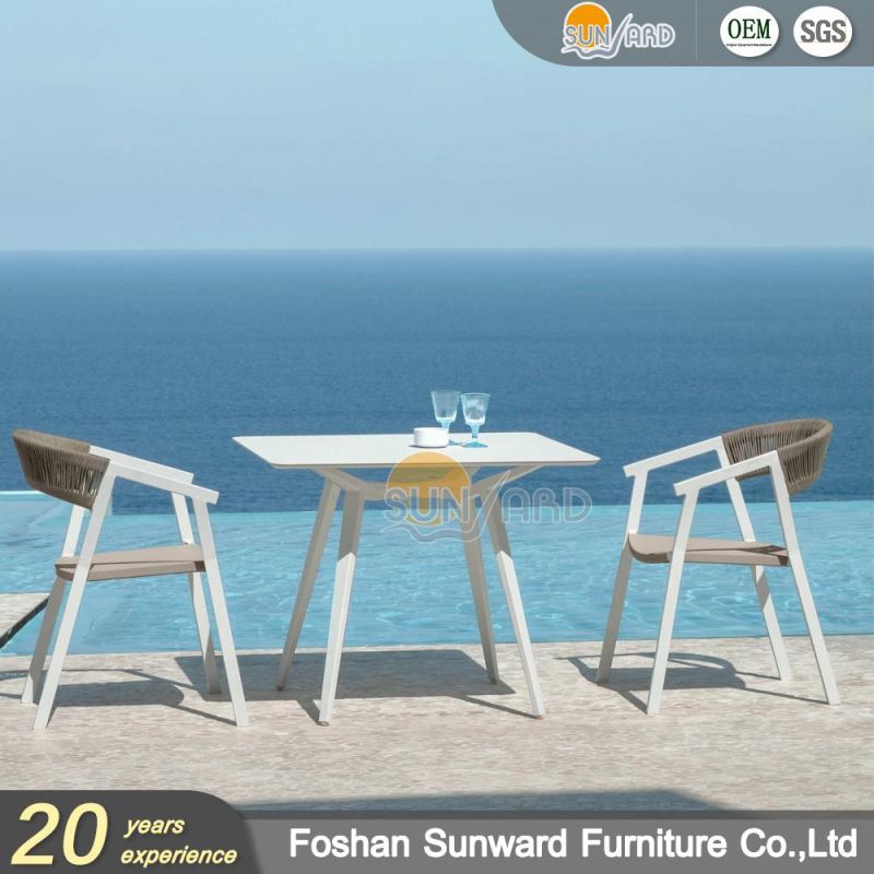 Modern Hot Sale Home Resort Hotel Villa Wicker Rattan Rope Indoor and Outdoor Restaurant Dining Chair Furniture