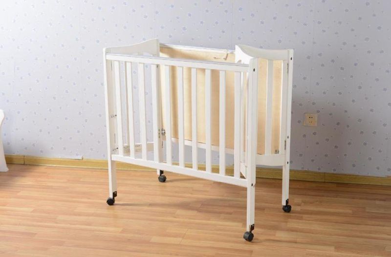 Easy to Install Cot Bed Adjustable Folding Wooden Cot Foldable Baby Cot