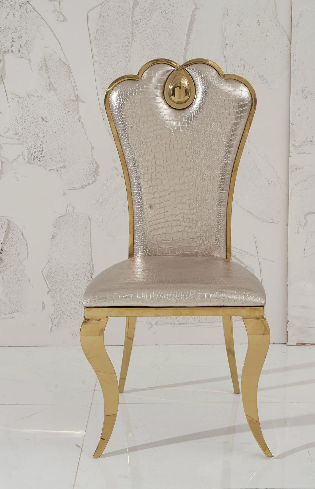 European Style Stainless Steel Luxury Hotel Banquet Dining Chair