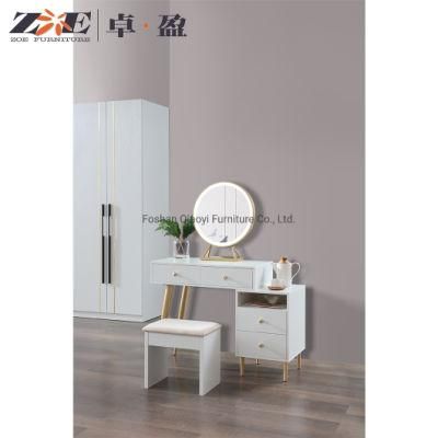 Wholesale Modern Home Bedroom Dresser Furniture MDF Melamine Board Modern Dressing Table with Mirror