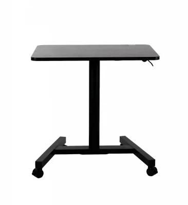 European Design Pneumatic Height Adjustable Computer Desk / Movable Laptop Table