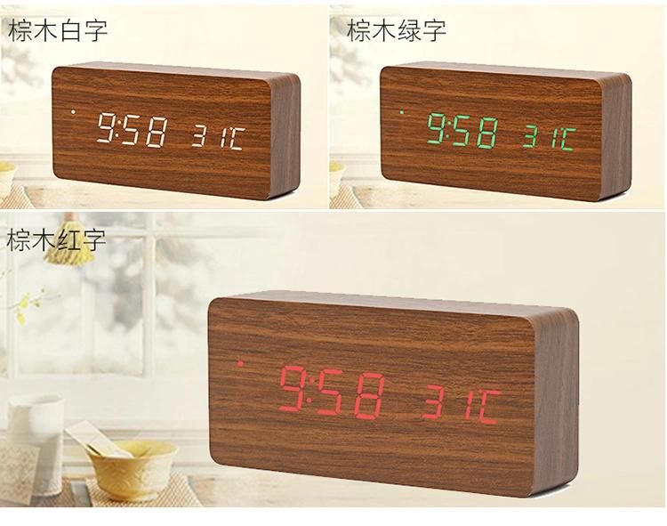 Gift LED Desk Alarm Clock with Ajustable Night Light for Daily Life