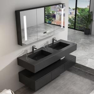 European Design Modern White Bathroom Vanity Units Double Sink Custom Bathroom Cabinet
