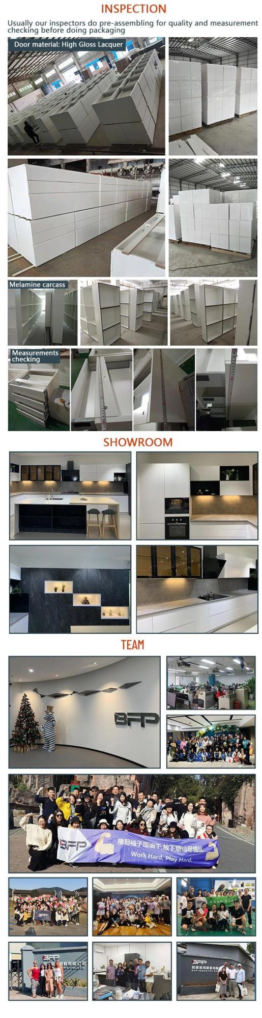 Bespoke European Style Modern Kitchen Cabinets off-White Handless Kitchen
