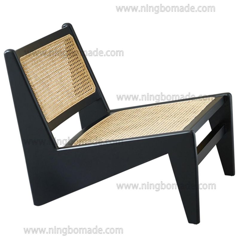 Elegant Rattan Upholstery Furniture Black South Elm and Nature Rattan Leisure Chair