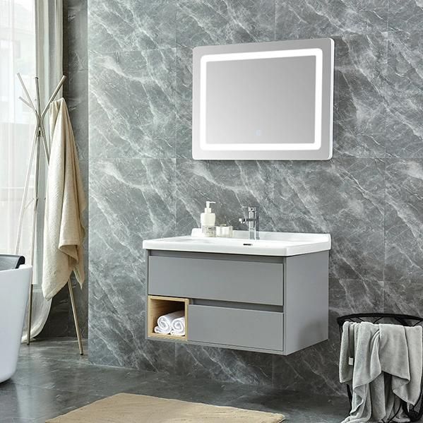 European Modern Laminated Wooden Bathroom Cabinet Furniture Wholesale Italian Laminated Bathroom Cabinet MDF Furniture Bath Vanities