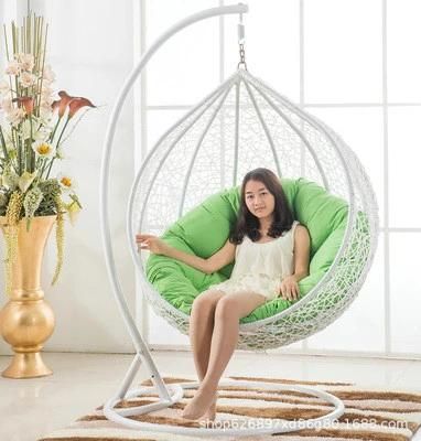 New Design Cane Furniture Casual Outdoor Home Garden Hanging Chair PE Rattan Wicker Leisure Chair