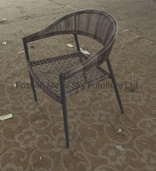 Outdoor Rattan Wicker Rope Garden Hotel Restaurant Courtyard Aluminum Chair