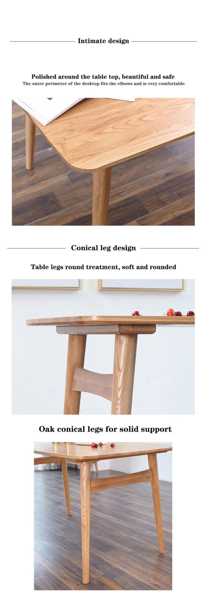 European Style Wooden Modern Tables Desks Home Bedroom Dining Furniture Table Set